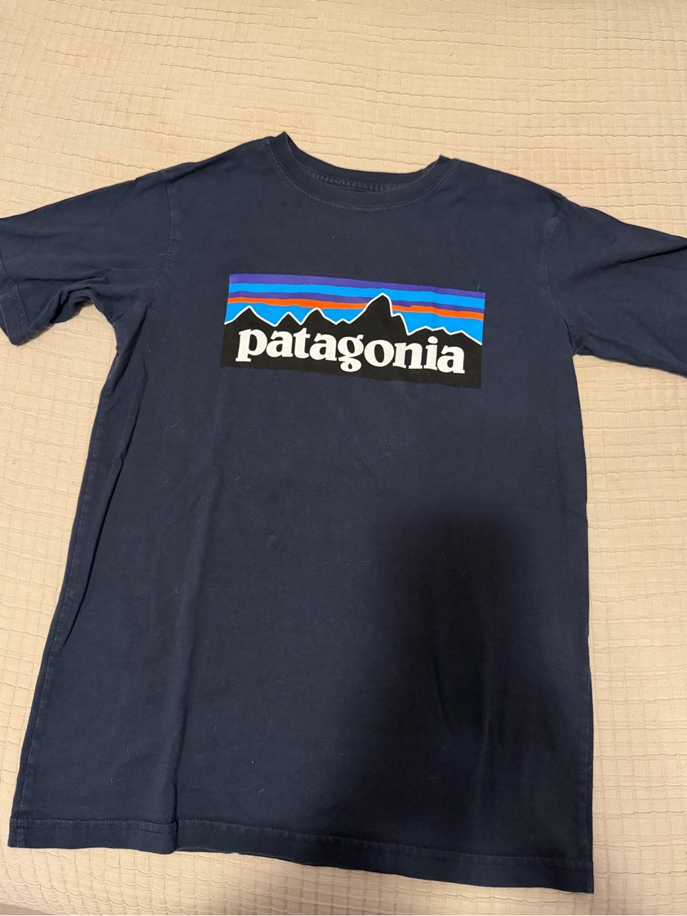 Patagonia Kids Navy Logo Graphic T-Shirt